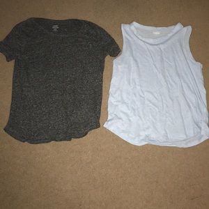 Grey Women’s Tee & Blue Women’s Tank Top